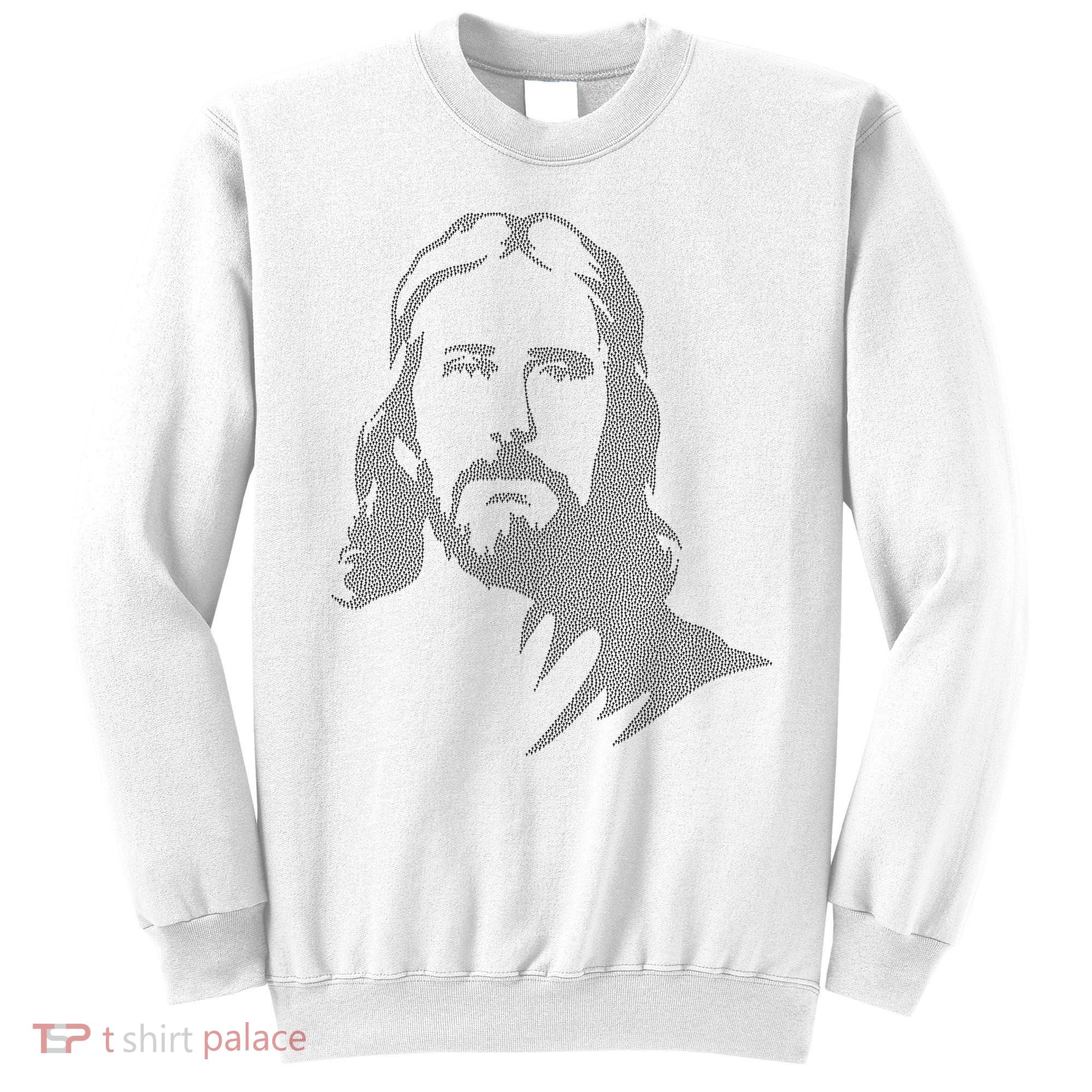 Jesus Portrait Outline Sweatshirt