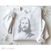 Jesus Portrait Outline Sweatshirt thumb 2