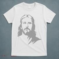 Jesus Portrait Outline T-Shirt thumb 5