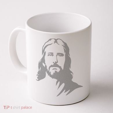 Jesus Portrait Outline Coffee Mug