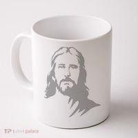 Jesus Portrait Outline Coffee Mug thumb 0