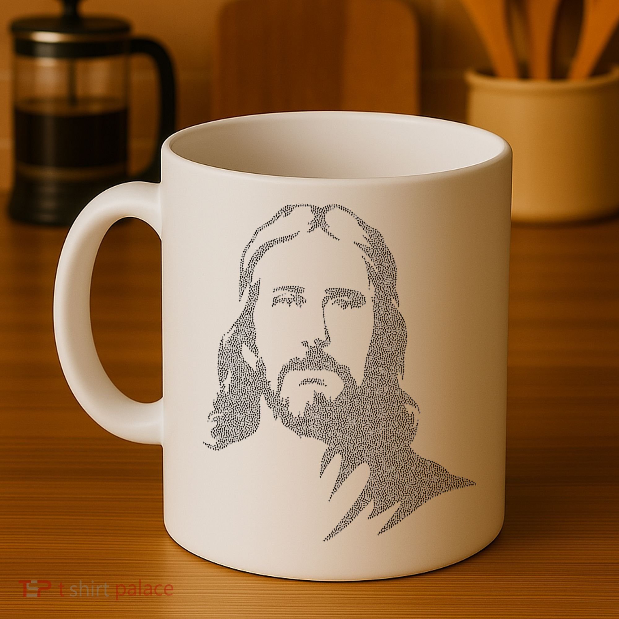 Jesus Portrait Outline Coffee Mug