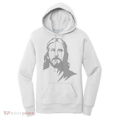 Jesus Portrait Outline Women's Hoodie