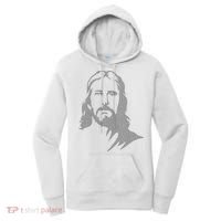 Jesus Portrait Outline Women's Hoodie thumb 0