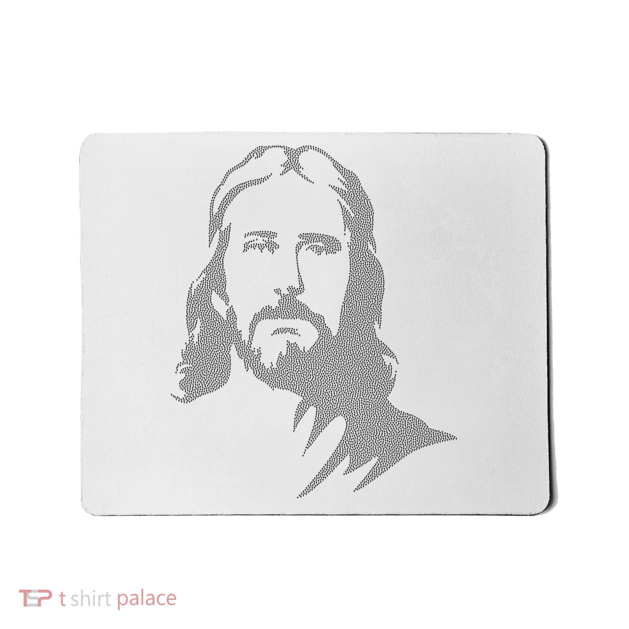 Jesus Portrait Outline Mousepad