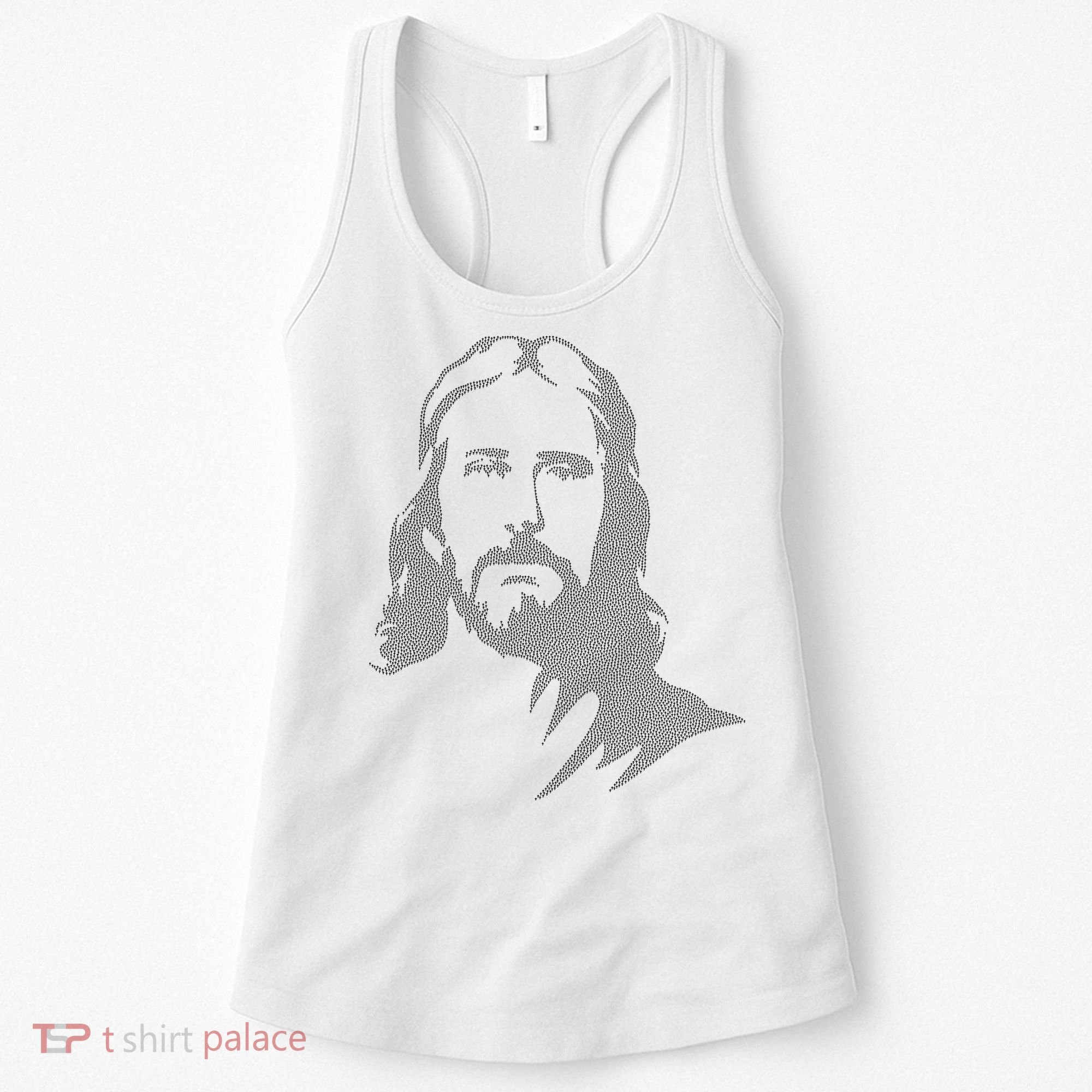 Jesus Portrait Outline Women's Tank Top