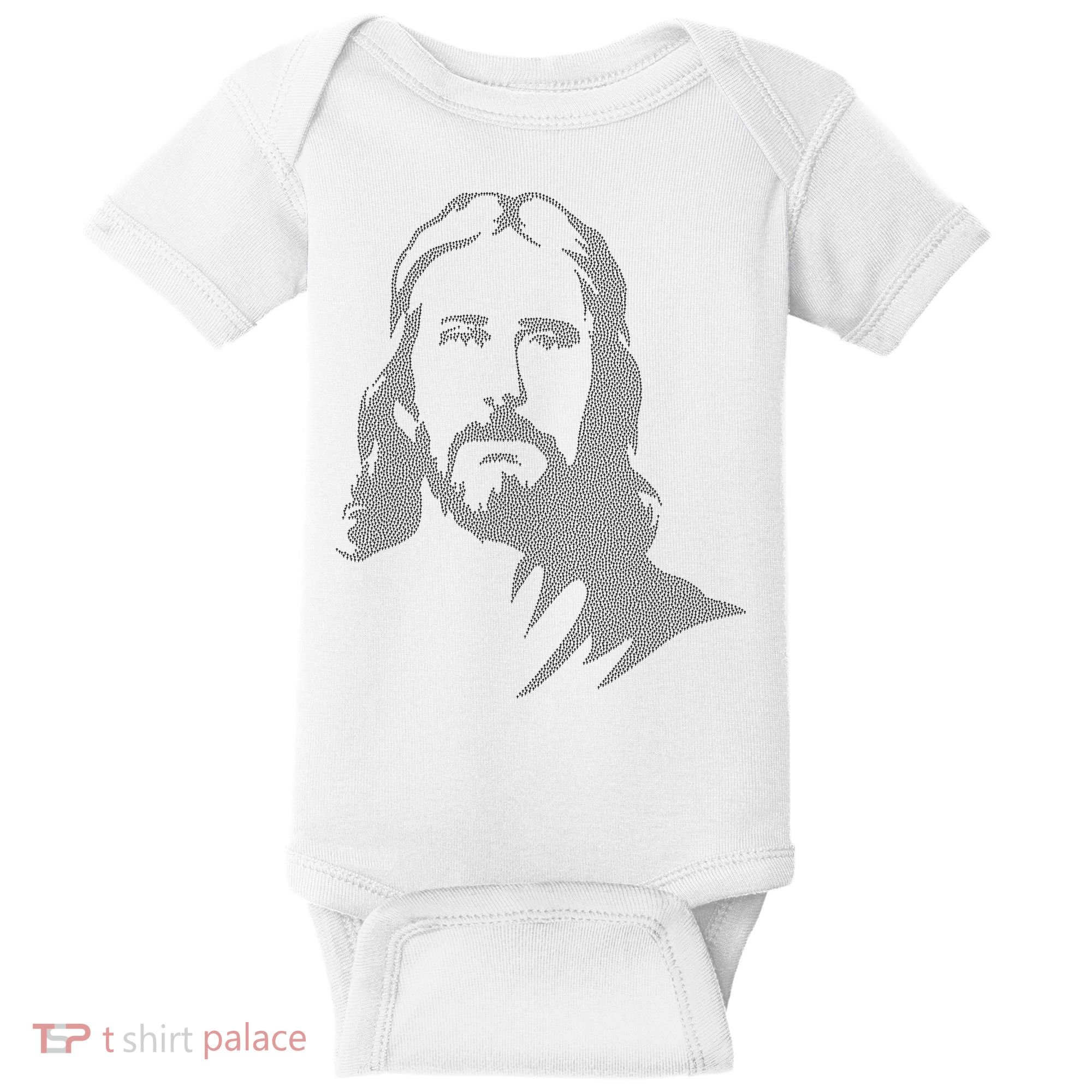 Jesus Portrait Outline Baby Bodysuit