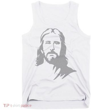 Jesus Portrait Outline Tank Top