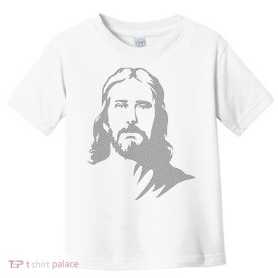 Jesus Portrait Outline Toddler T-Shirt