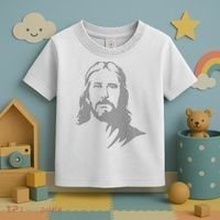 Jesus Portrait Outline Toddler T-Shirt thumb 3