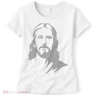 Jesus Portrait Outline Women's T-Shirt thumb 0
