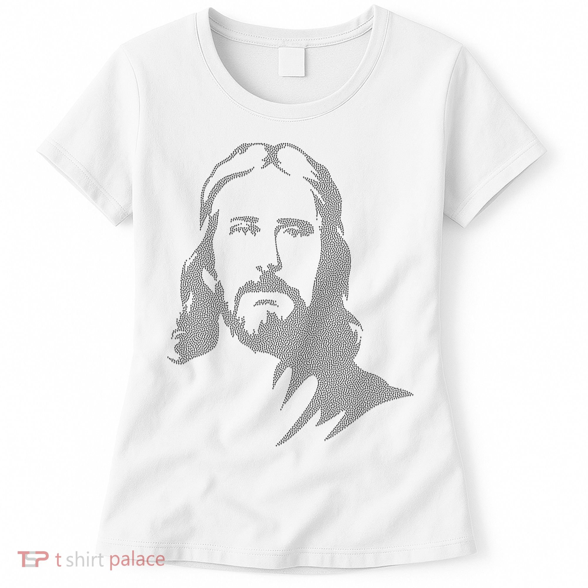 Jesus Portrait Outline Women's T-Shirt