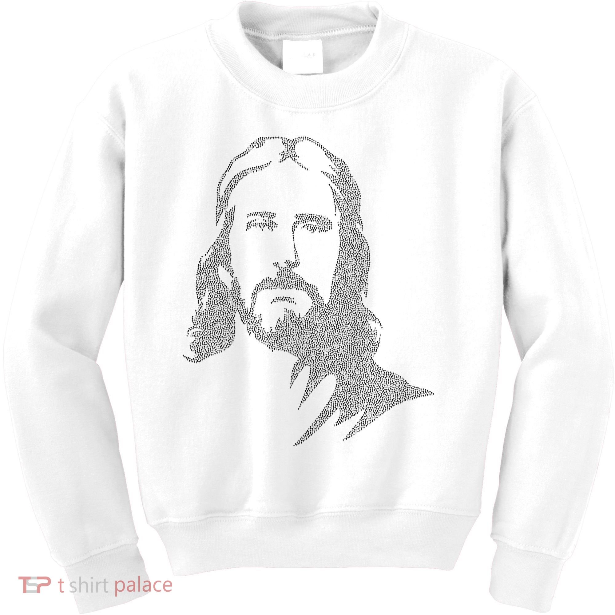 Jesus Portrait Outline Kids Sweatshirt