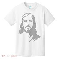 Jesus Portrait Outline Kids T-Shirt thumb 0