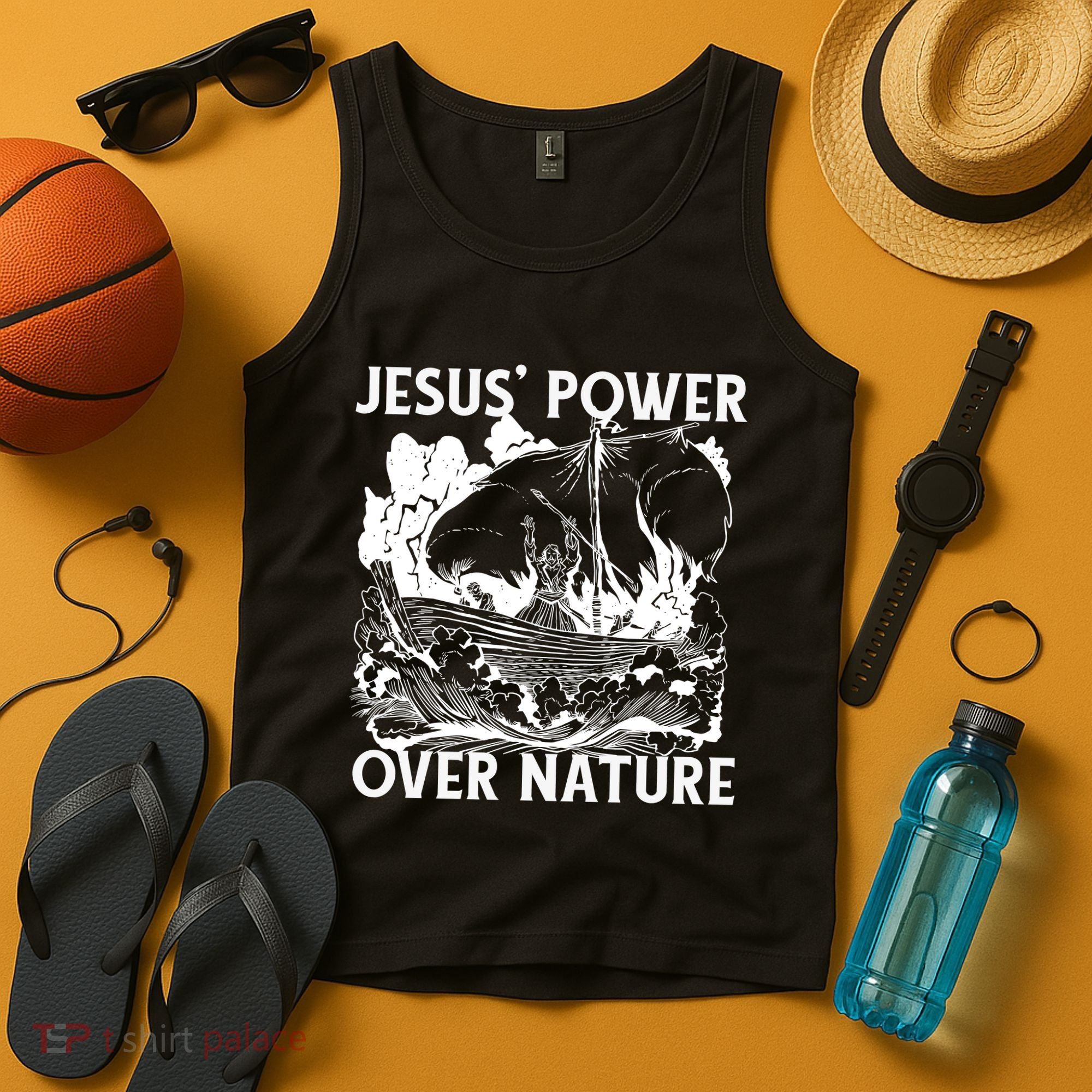 Jesus's Power Over Nature Tank Top