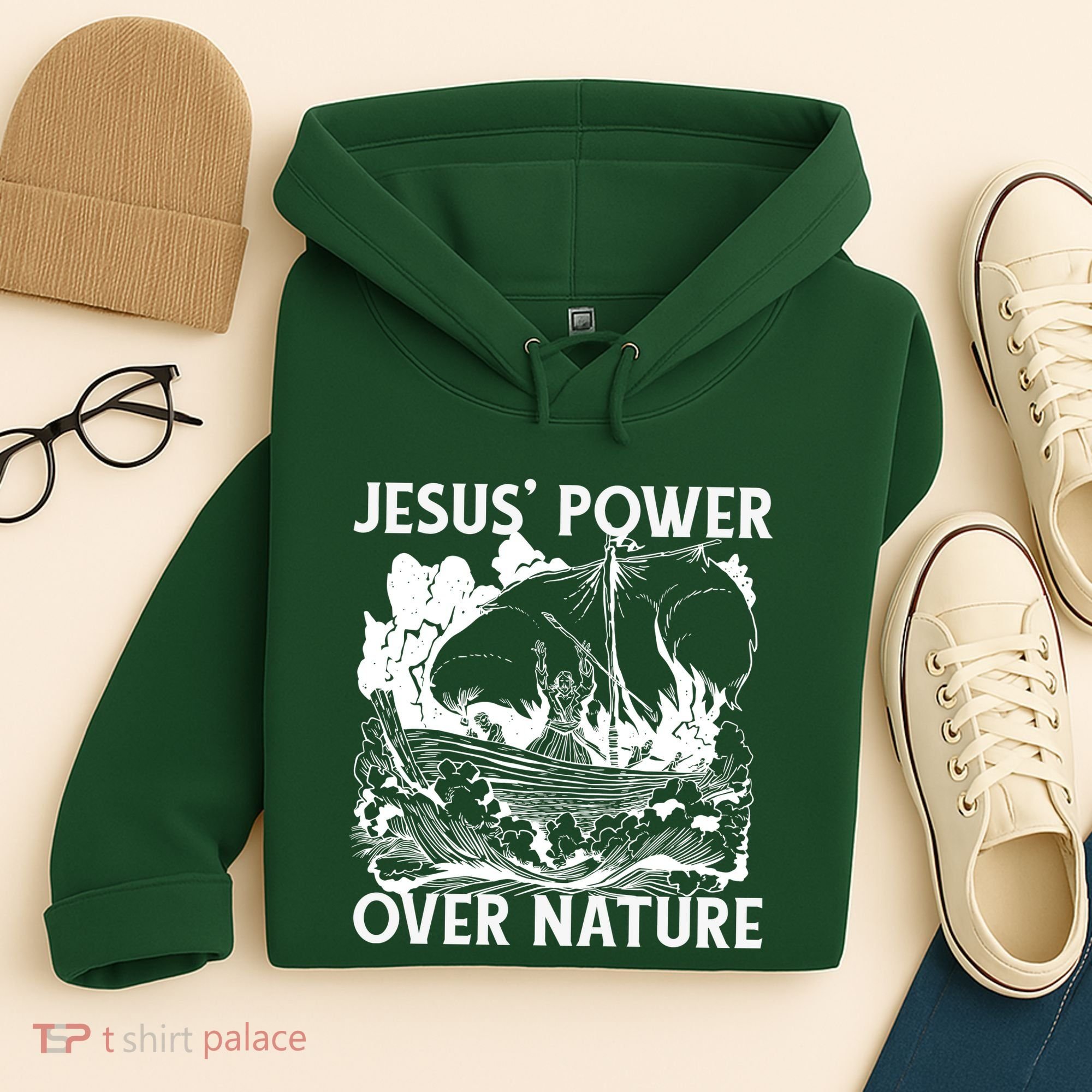 Jesus's Power Over Nature Hoodie