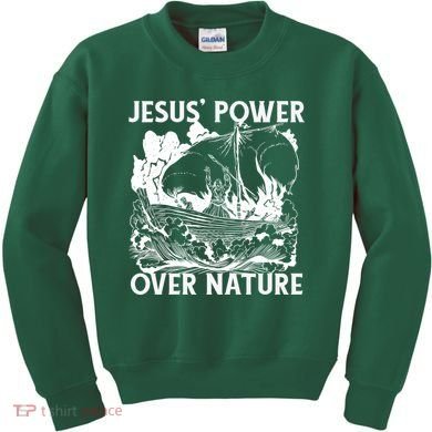 Jesus's Power Over Nature Kids Sweatshirt