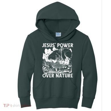 Jesus's Power Over Nature Kids Hoodie