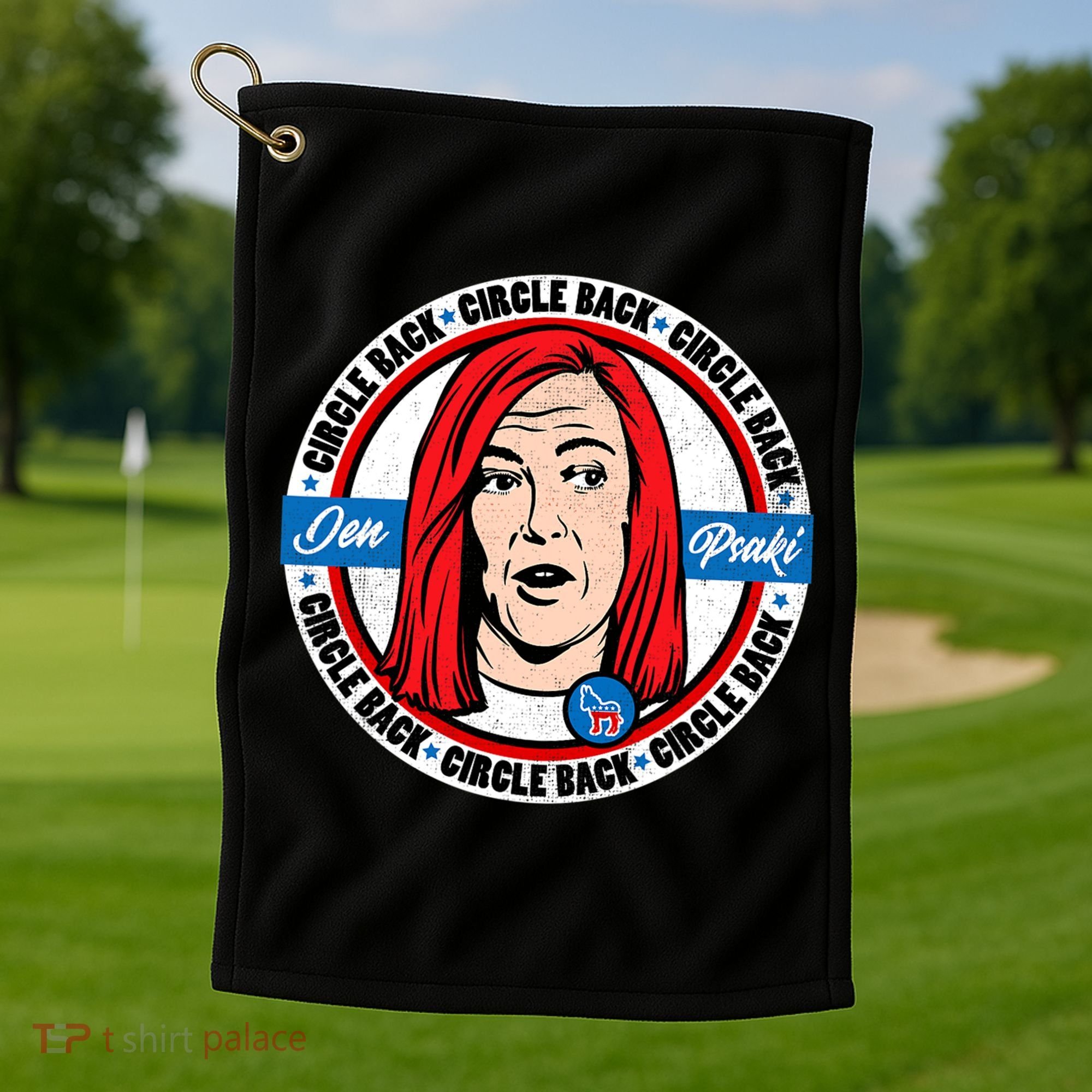 Jen Psaki Press Secretary Funny Golf Towel