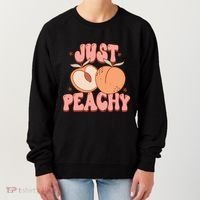 Just Peachy Retro 70s Georgia Peaches Summer Fruit Women's Sweatshirt thumb 0