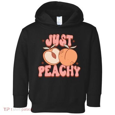 Just Peachy Retro 70s Georgia Peaches Summer Fruit Toddler Hoodie