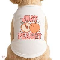 Just Peachy Retro 70s Georgia Peaches Summer Fruit Doggie Tank thumb 0