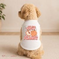 Just Peachy Retro 70s Georgia Peaches Summer Fruit Doggie Tank thumb 2