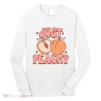 Just Peachy Retro 70s Georgia Peaches Summer Fruit Long Sleeve Shirt thumb 0