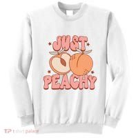 Just Peachy Retro 70s Georgia Peaches Summer Fruit Sweatshirt thumb 0