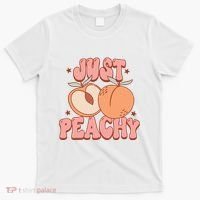 Just Peachy Retro 70s Georgia Peaches Summer Fruit T-Shirt thumb 0