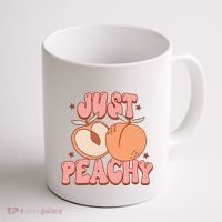Just Peachy Retro 70s Georgia Peaches Summer Fruit Coffee Mug thumb 1