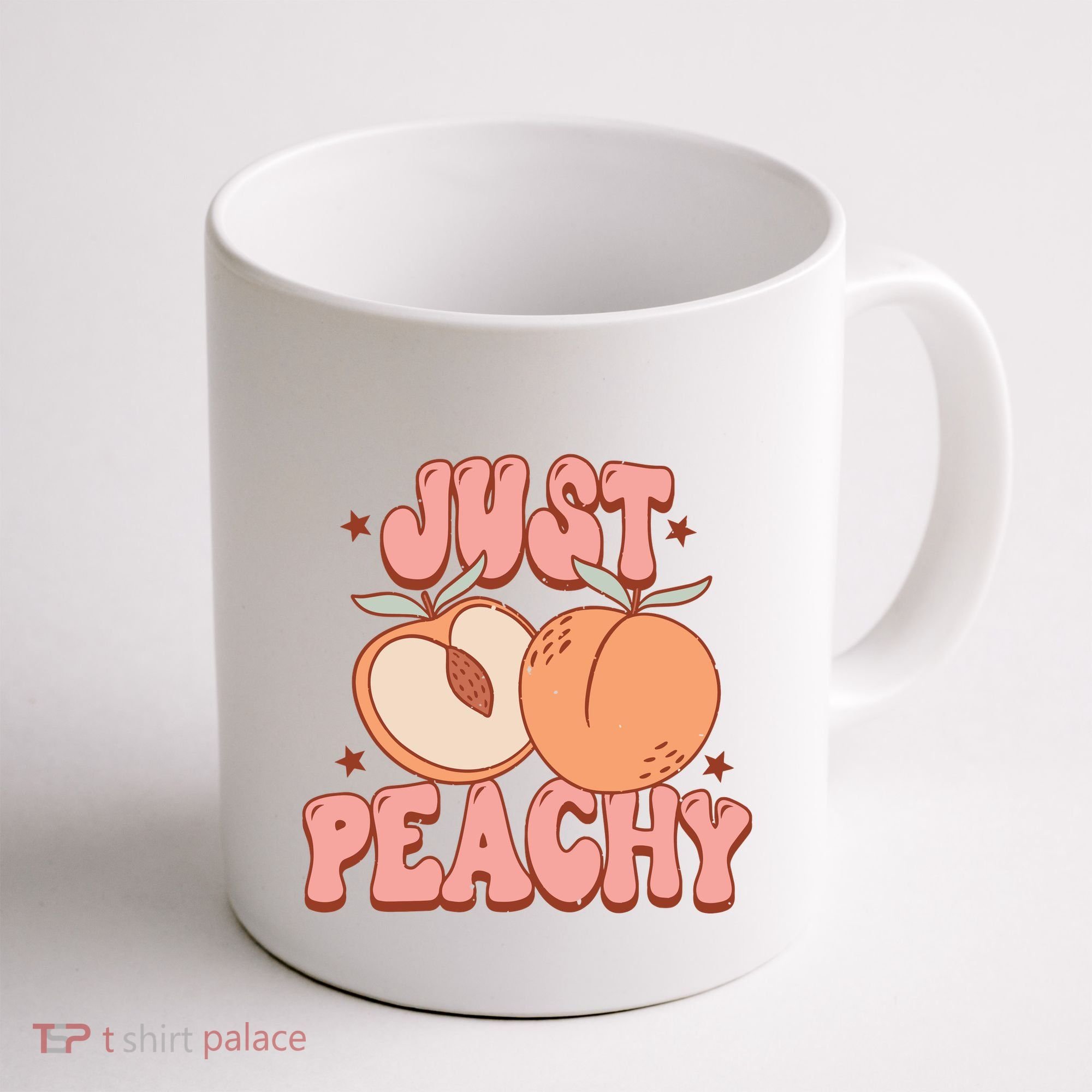 Just Peachy Retro 70s Georgia Peaches Summer Fruit Coffee Mug