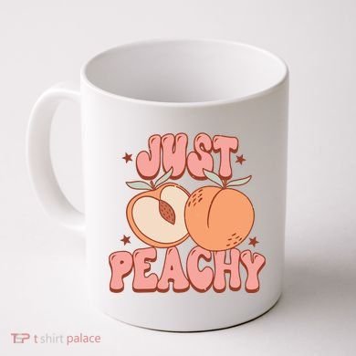 Just Peachy Retro 70s Georgia Peaches Summer Fruit Coffee Mug