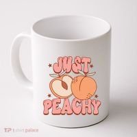 Just Peachy Retro 70s Georgia Peaches Summer Fruit Coffee Mug thumb 0