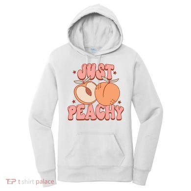 Just Peachy Retro 70s Georgia Peaches Summer Fruit Women's Hoodie