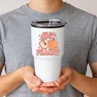 Just Peachy Retro 70s Georgia Peaches Summer Fruit Tumbler thumb 2