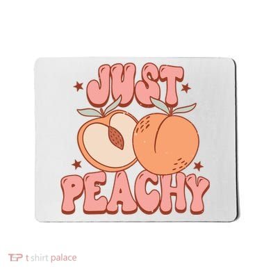 Just Peachy Retro 70s Georgia Peaches Summer Fruit Mousepad