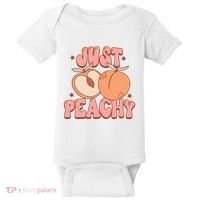 Just Peachy Retro 70s Georgia Peaches Summer Fruit Baby Bodysuit thumb 0