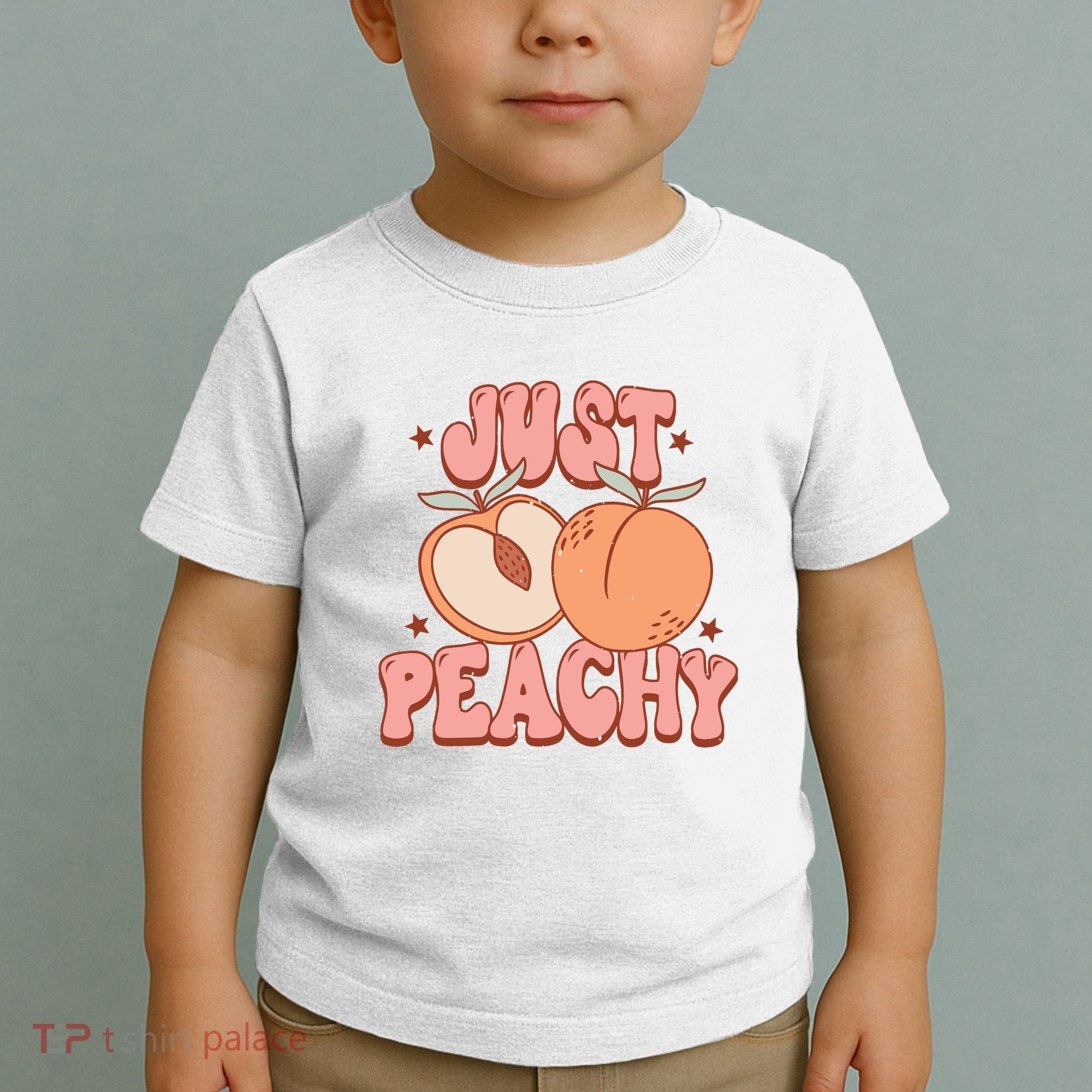 Just Peachy Retro 70s Georgia Peaches Summer Fruit Toddler T-Shirt