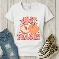 Just Peachy Retro 70s Georgia Peaches Summer Fruit Women's T-Shirt thumb 3