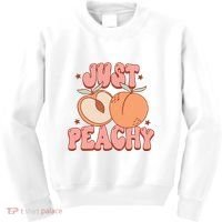 Just Peachy Retro 70s Georgia Peaches Summer Fruit Kids Sweatshirt thumb 0