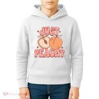 Just Peachy Retro 70s Georgia Peaches Summer Fruit Kids Hoodie thumb 4