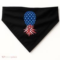 July Patriotic Red White Blue Upside Down Pineapple Swinger USA-Made Doggie Bandana thumb 0