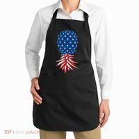 July Patriotic Red White Blue Upside Down Pineapple Swinger Apron thumb 2