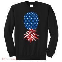 July Patriotic Red White Blue Upside Down Pineapple Swinger Sweatshirt thumb 0