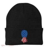 July Patriotic Red White Blue Upside Down Pineapple Swinger Beanie thumb 0