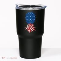 July Patriotic Red White Blue Upside Down Pineapple Swinger Tumbler thumb 0