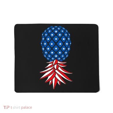 July Patriotic Red White Blue Upside Down Pineapple Swinger Mousepad