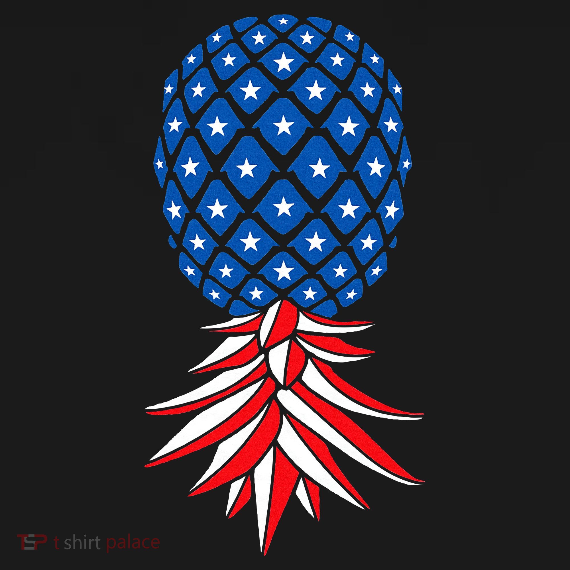July Patriotic Red White Blue Upside Down Pineapple Swinger Mousepad