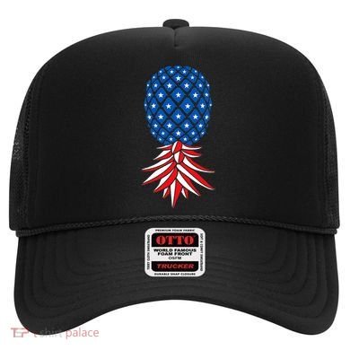 July Patriotic Red White Blue Upside Down Pineapple Swinger Hat